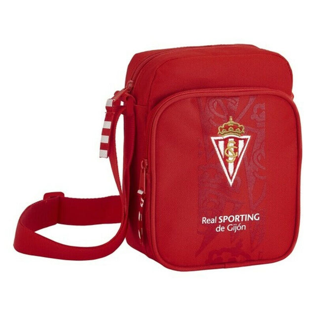 Saco de Ombro Real Sporting de Gijón Vermelho (16 x 22 x 6 cm) - EcoNest