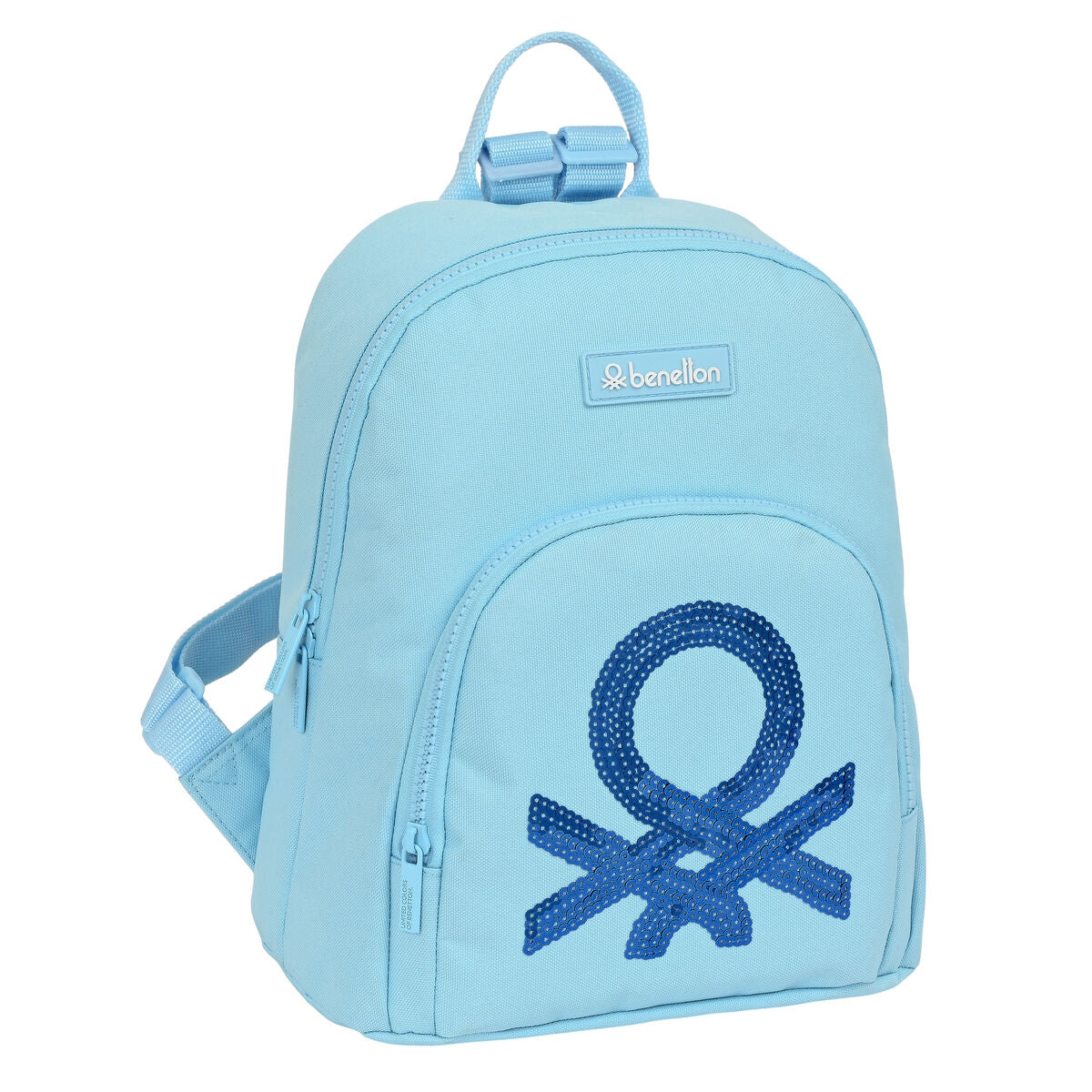 Mochila Casual Benetton Sequins Azul Claro 13 L - EcoNest