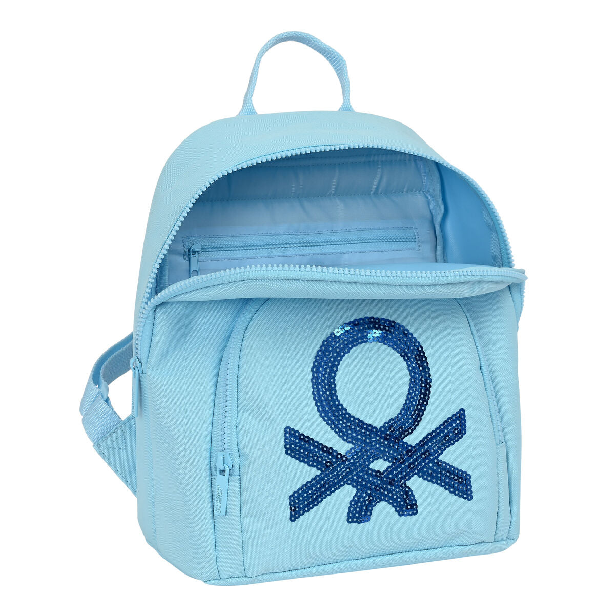 Mochila Casual Benetton Sequins Azul Claro 13 L - EcoNest