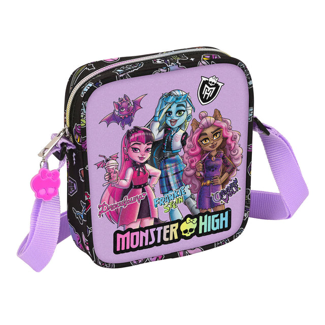 Mala a Tiracolo Monster High Creep Preto 16 x 18 x 4 cm - EcoNest