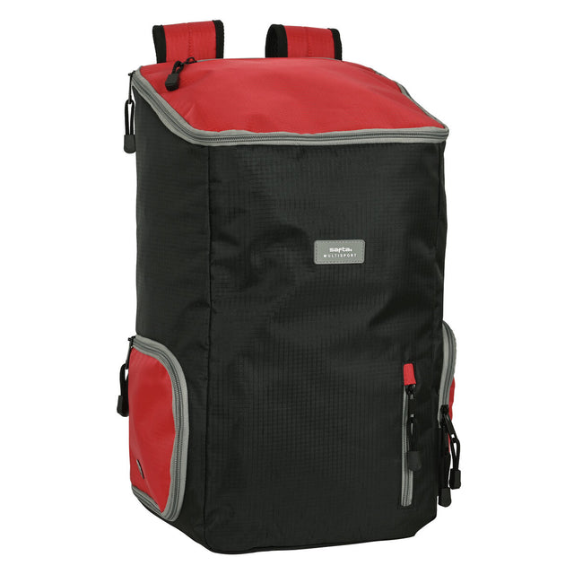 Mochila Safta Multisports Preto Vermelho Desportivo 28 x 50 x 22 cm - EcoNest