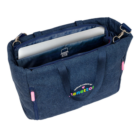 Bolsa Benetton Denim Azul 40 x 31 x 17 cm - EcoNest