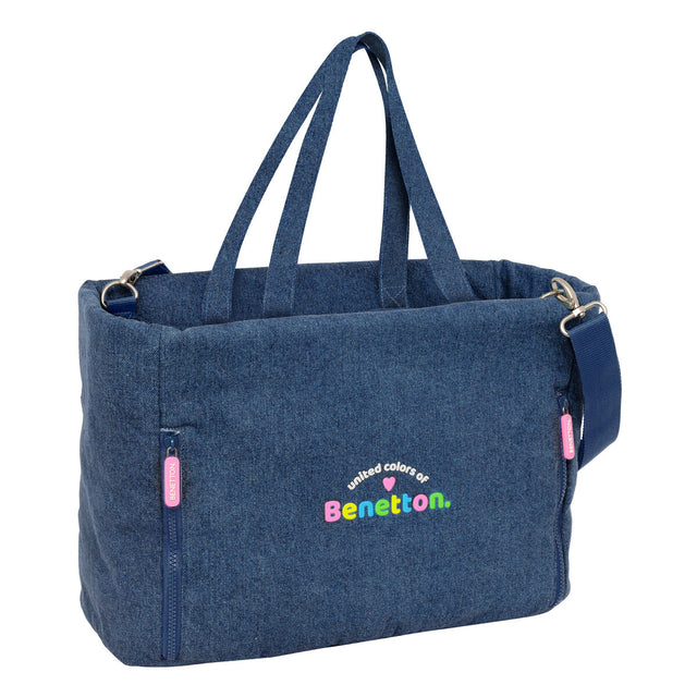 Bolsa Benetton Denim Azul 40 x 31 x 17 cm - EcoNest