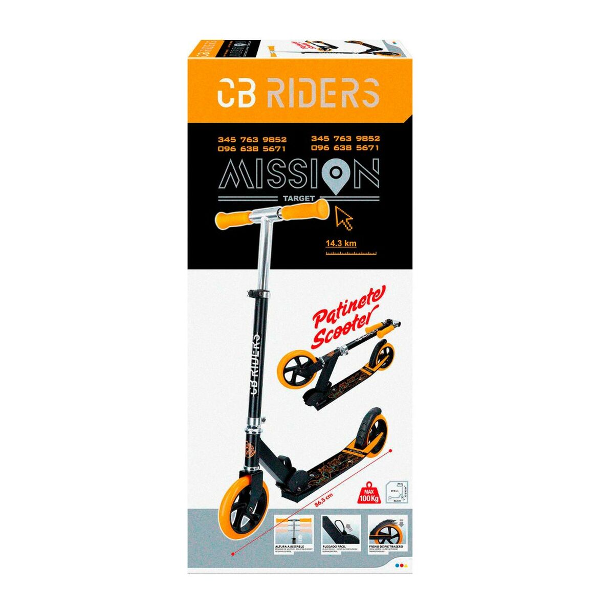 Patinete Scooter Eezi 54070 Laranja - EcoNest