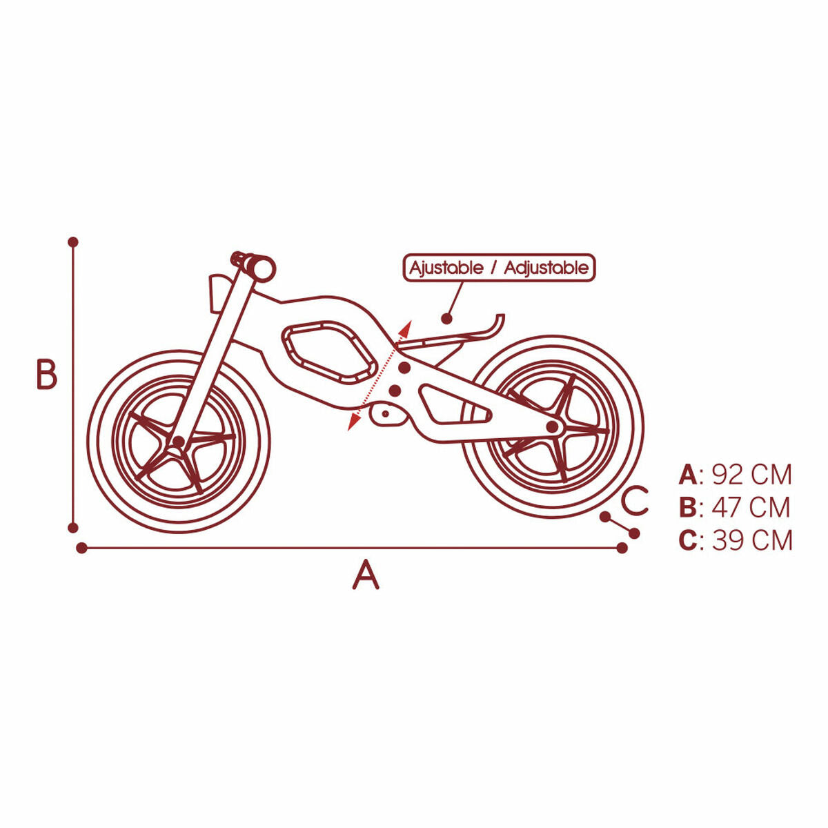 Bicicleta Infantil Woomax Classic 12" Sem Pedais - EcoNest