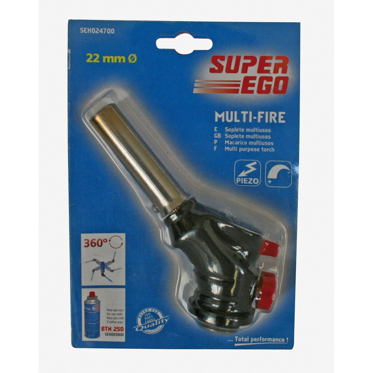 Maçarico de Cozinha Super Ego Multi-Fire Preto - EcoNest