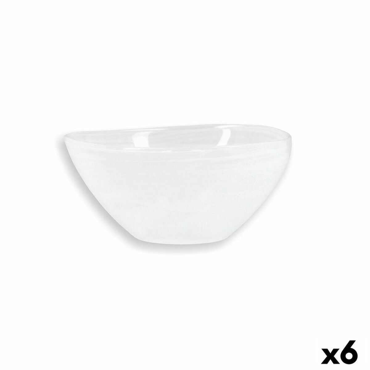 Saladeira Quid Boreal Ø 14 cm Branco Vidro (6 Unidades) (Pack 6x) - EcoNest