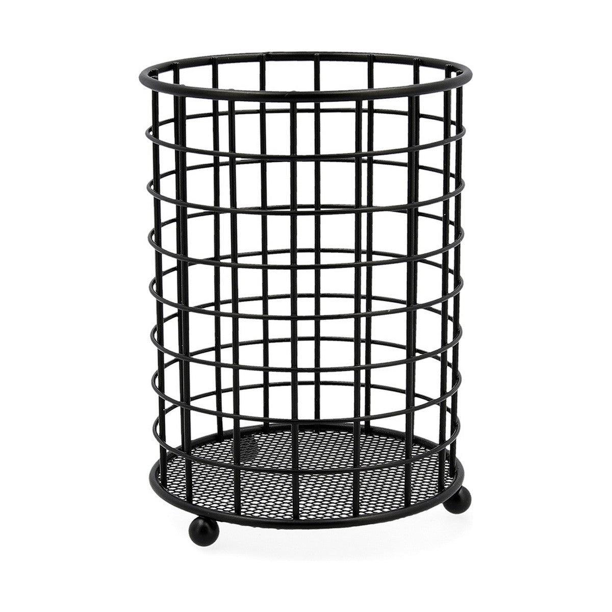 Recipiente para Utensílios de Cozinha Quid Preto Metal (12,5 x 12,5 x 16,5 cm) - EcoNest
