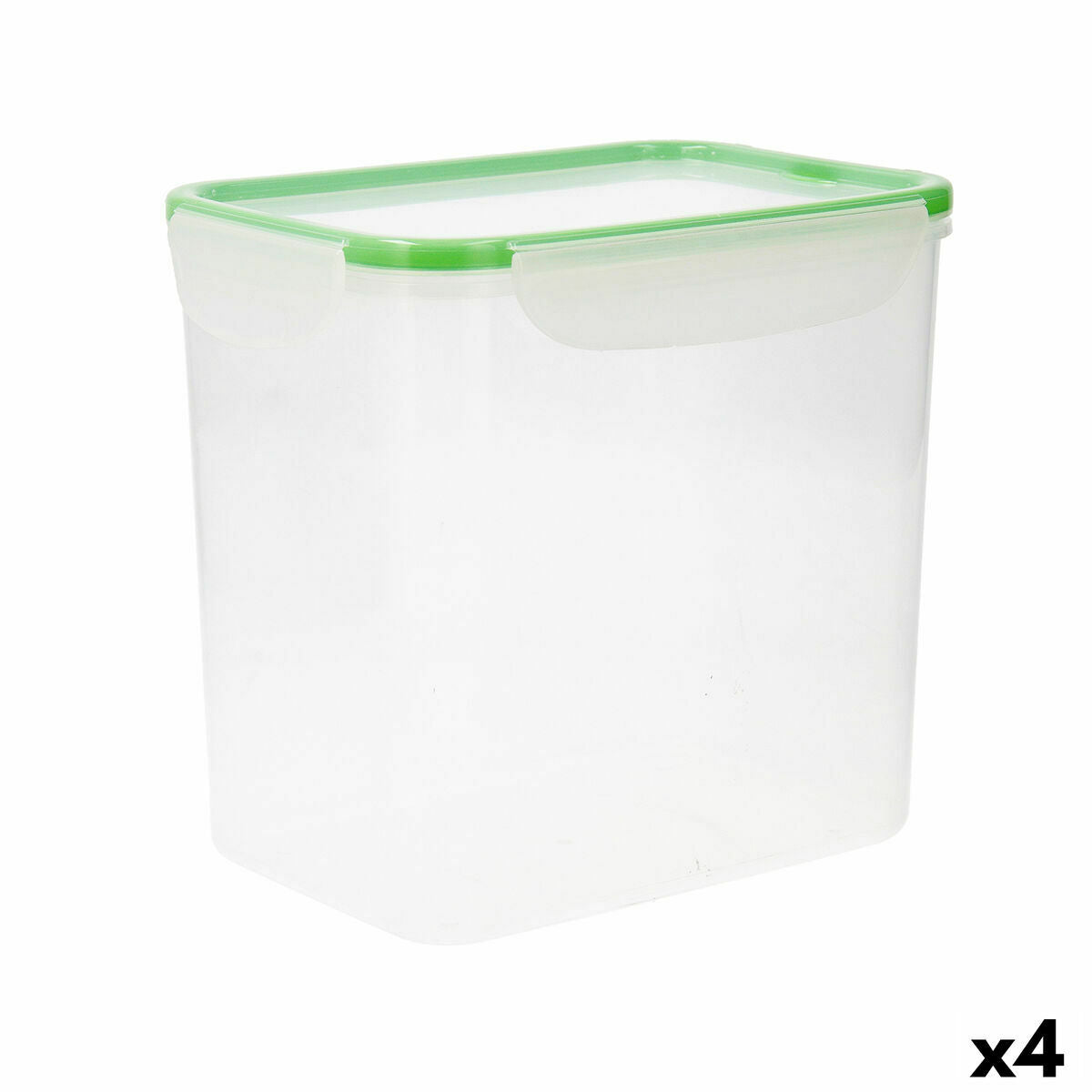 Lancheira Hermética Quid Greenery Transparente Plástico 4,7 L (4 Unidades) (Pack 4x) - EcoNest