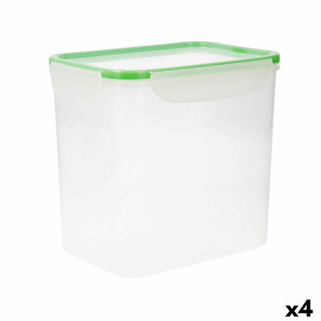 Lancheira Hermética Quid Greenery Transparente Plástico 4,7 L (4 Unidades) (Pack 4x) - EcoNest