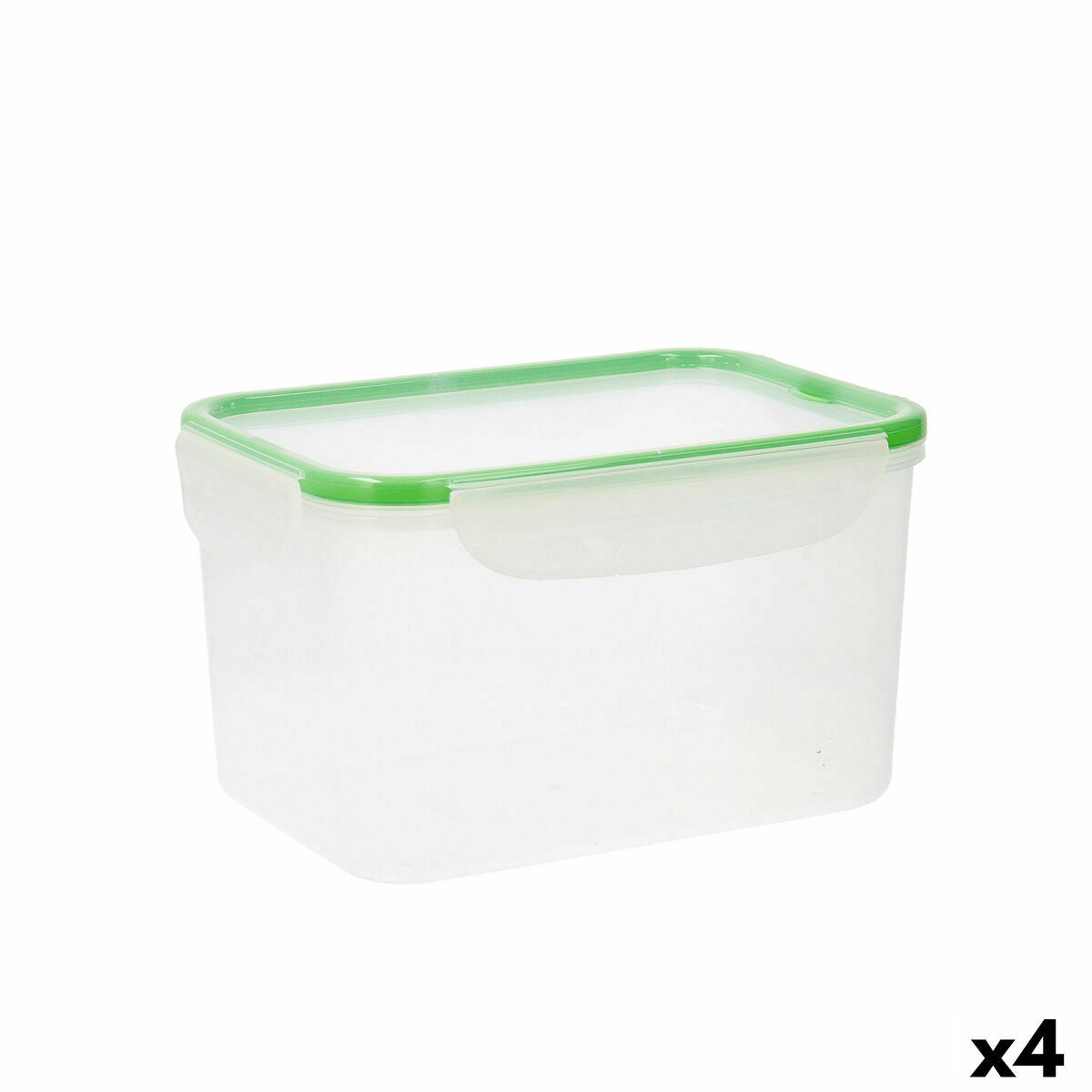Lancheira Quid Greenery 2,8 L Transparente Plástico (4 Unidades) (Pack 4x) - EcoNest