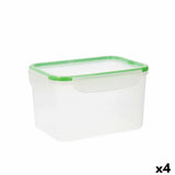 Lancheira Quid Greenery 2,8 L Transparente Plástico (4 Unidades) (Pack 4x) - EcoNest