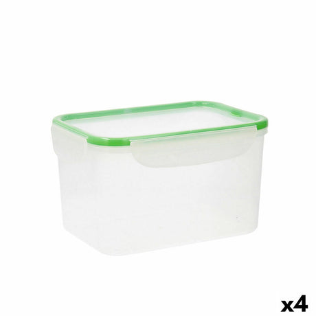 Lancheira Quid Greenery 2,8 L Transparente Plástico (4 Unidades) (Pack 4x) - EcoNest