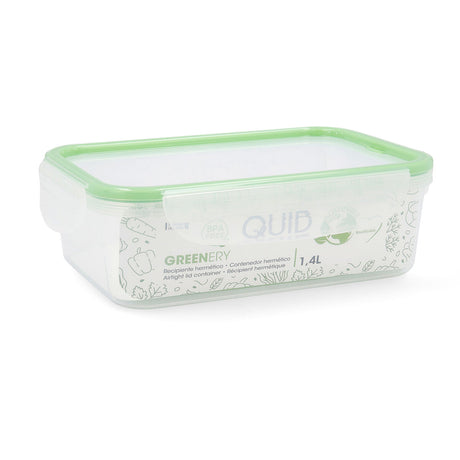 Lancheira Quid Greenery 1,4 L Transparente Plástico (Pack 4x) - EcoNest