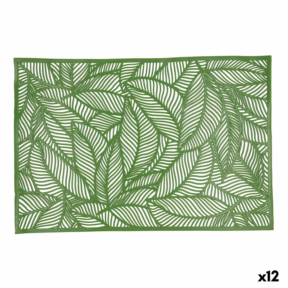 Individuais Quid Habitat Folhas Verde 30 x 45 cm (Pack 12x) - EcoNest