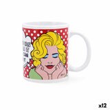 Kop Quid Pin Up Banda desenhada Multicolor Cerâmica 330 ml (12 Unidades) - EcoNest