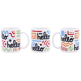 Kop Quid Hello Banda desenhada Multicolor Cerâmica 330 ml (12 Unidades) - EcoNest