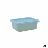 Lancheira Retangular com Tampa Quid Inspira 380 ml Verde Plástico (12 Unidades) - EcoNest