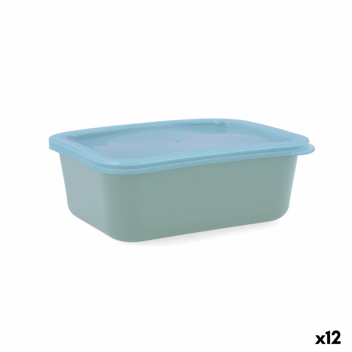 Lancheira Retangular com Tampa Quid Inspira 740 ml Verde Plástico (12 Unidades) - EcoNest