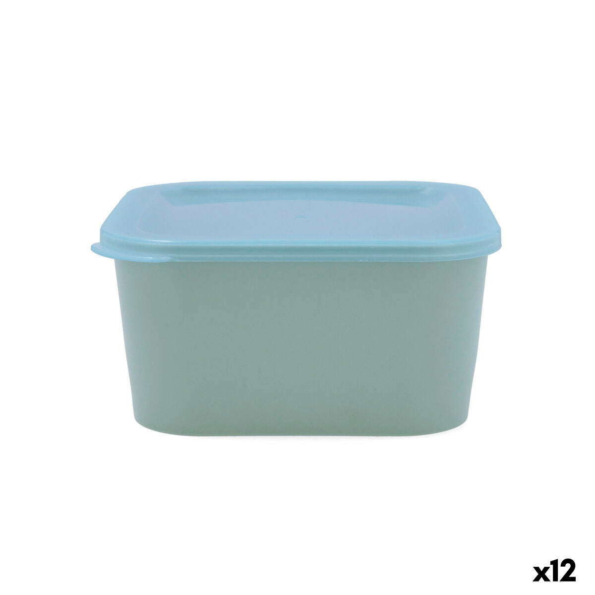 Lancheira Quadrada com Tampa Quid Inspira 1,3 L Verde Plástico (12 Unidades) - EcoNest