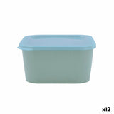 Lancheira Quadrada com Tampa Quid Inspira 1,3 L Verde Plástico (12 Unidades) - EcoNest