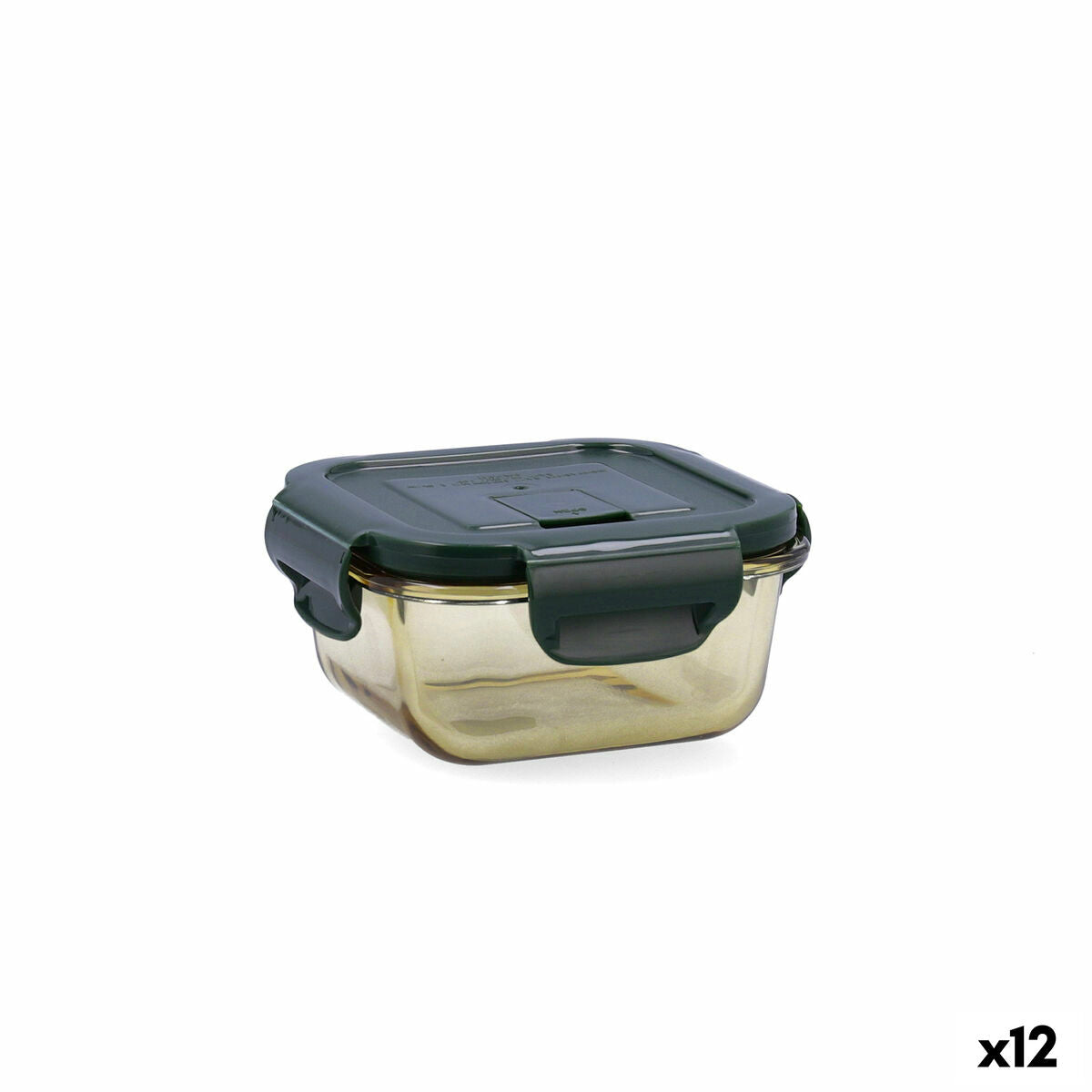 Lancheira Hermética Bidasoa Infinity Quadrado 310 ml Amarelo Vidro (12 Unidades) - EcoNest