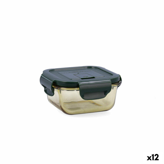 Lancheira Hermética Bidasoa Infinity Quadrado 310 ml Amarelo Vidro (12 Unidades) - EcoNest