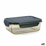 Lancheira Hermética Bidasoa Infinity Retangular 1,04 L Amarelo Vidro (12 Unidades) - EcoNest