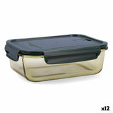 Lancheira Hermética Bidasoa Infinity Retangular 1,5 L Amarelo Vidro (12 Unidades) - EcoNest
