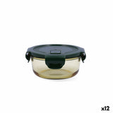 Lancheira Hermética Bidasoa Infinity Redonda 390 ml Amarelo Vidro (12 Unidades) - EcoNest