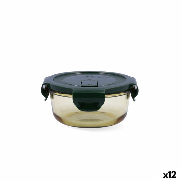 Lancheira Hermética Bidasoa Infinity Redonda 390 ml Amarelo Vidro (12 Unidades) - EcoNest