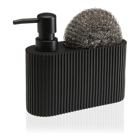 Dispensador de detergente 2 em 1 para lava-louça Preto Resina Cerâmica - EcoNest