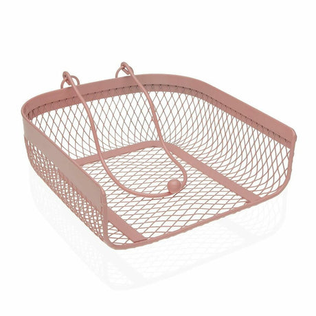 Porta-guardanapos Versa Cor de Rosa Metal (20 x 6,8 x 18,5 cm) - EcoNest