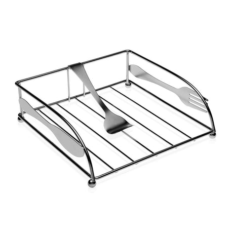 Porta-guardanapos Versa Cromado Metal Aço - EcoNest