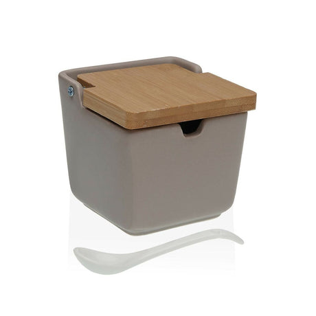 Açucareiro Versa Cinzento 8,8 x 8,5 x 8,8 cm Cerâmica - EcoNest