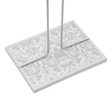 Suporte para Rolos de Papel de Cozinha Versa Damasco Metal Aço Madeira MDF 16,5 x 31 x 13 cm - EcoNest