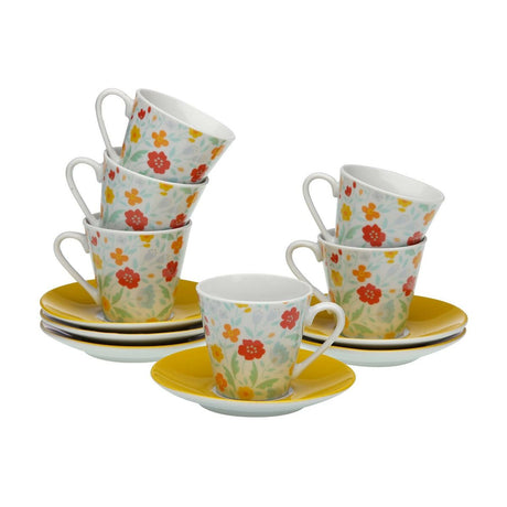 Conjunto de Chávenas de Café Versa Flandes 6 Unidades Porcelana - EcoNest