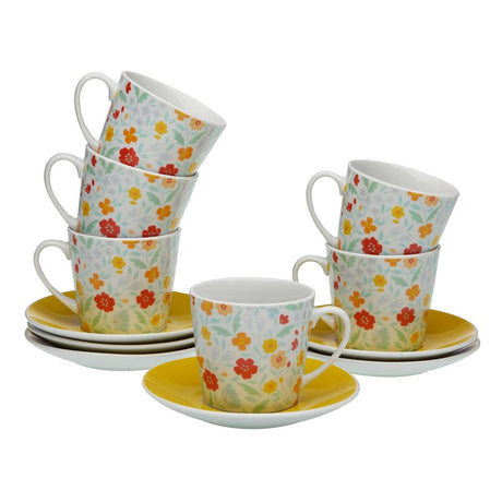 Conjunto de Chávenas de Café Versa Flandes 6 Unidades Porcelana - EcoNest