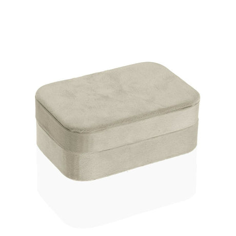 Guarda-Joias Versa Creme Madeira Espelho Madeira MDF 10 x 6 x 14,7 cm - EcoNest