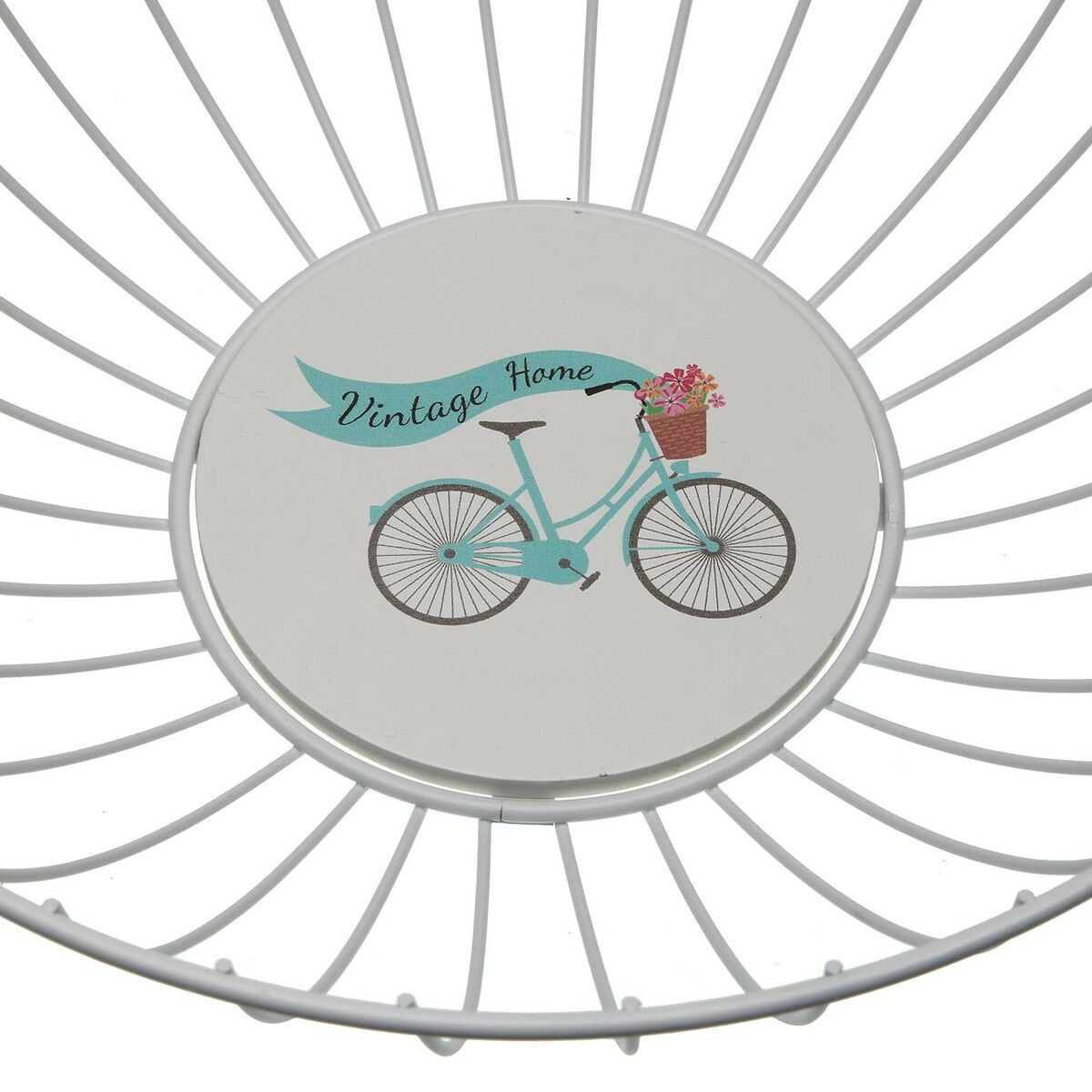 Fruteira Versa Bicicleta Metal Aço Madeira MDF 28 x 10 x 28 cm - EcoNest