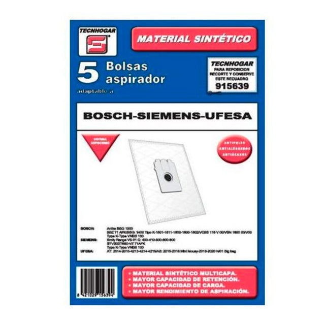 Bolsa Sobresselente para Aspirador Tecnhogar 915639 (5 uds) - EcoNest