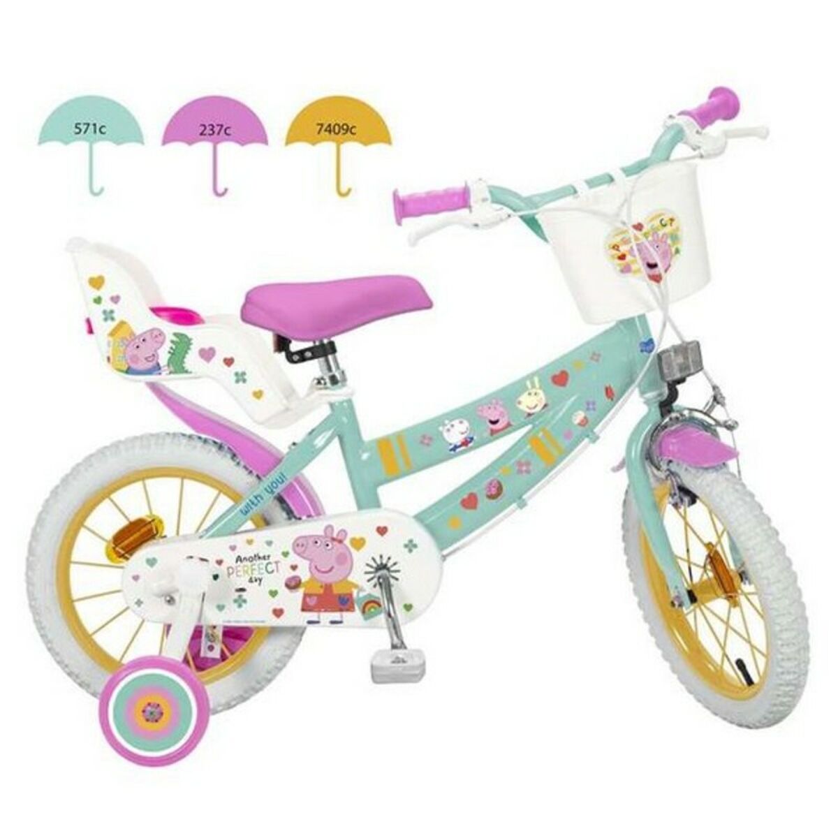 Bicicleta Infantil Peppa Pig 12" 12"