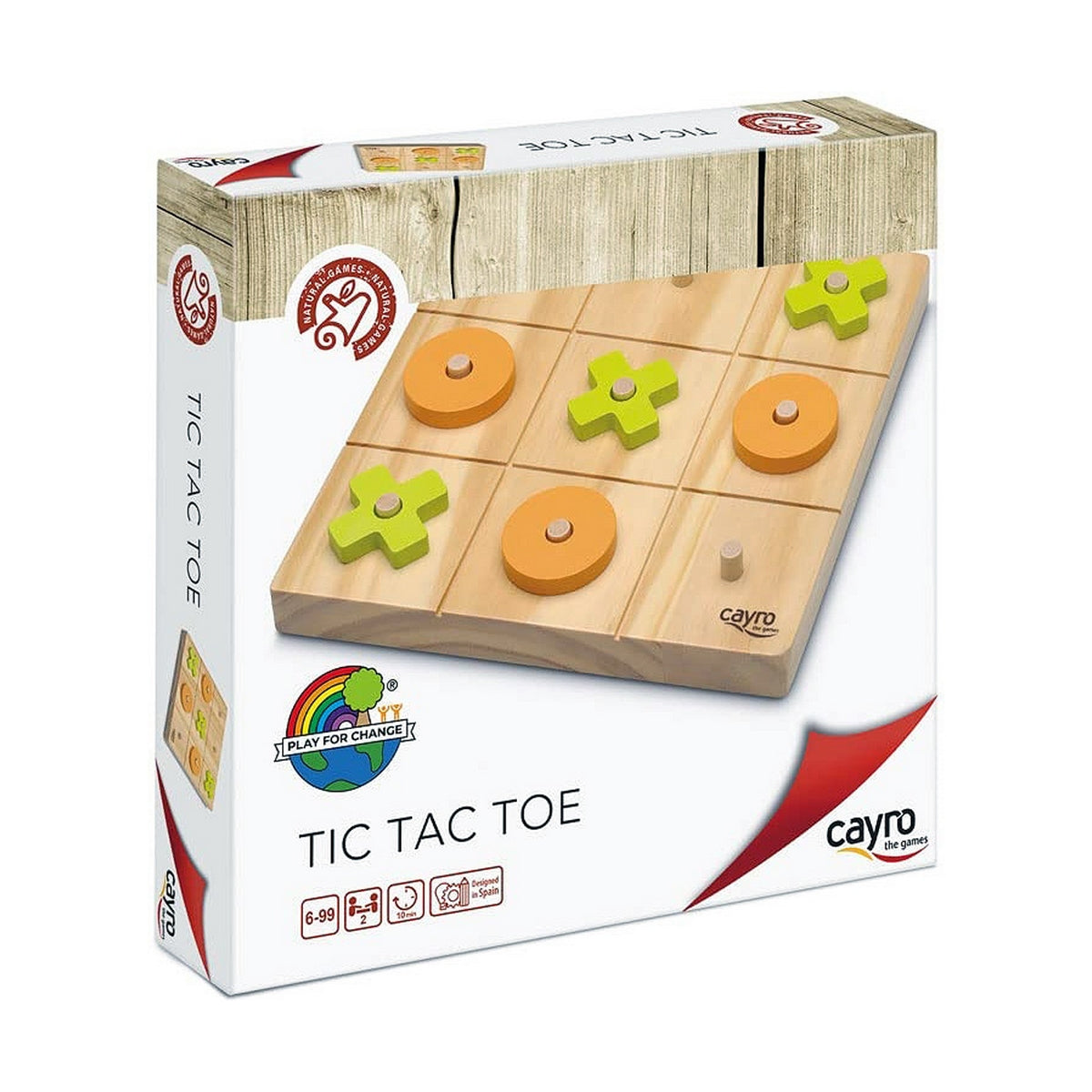 Jogo do Galo Cayro Tic Tac Toe Madeira 20 x 20 x 4 cm - EcoNest