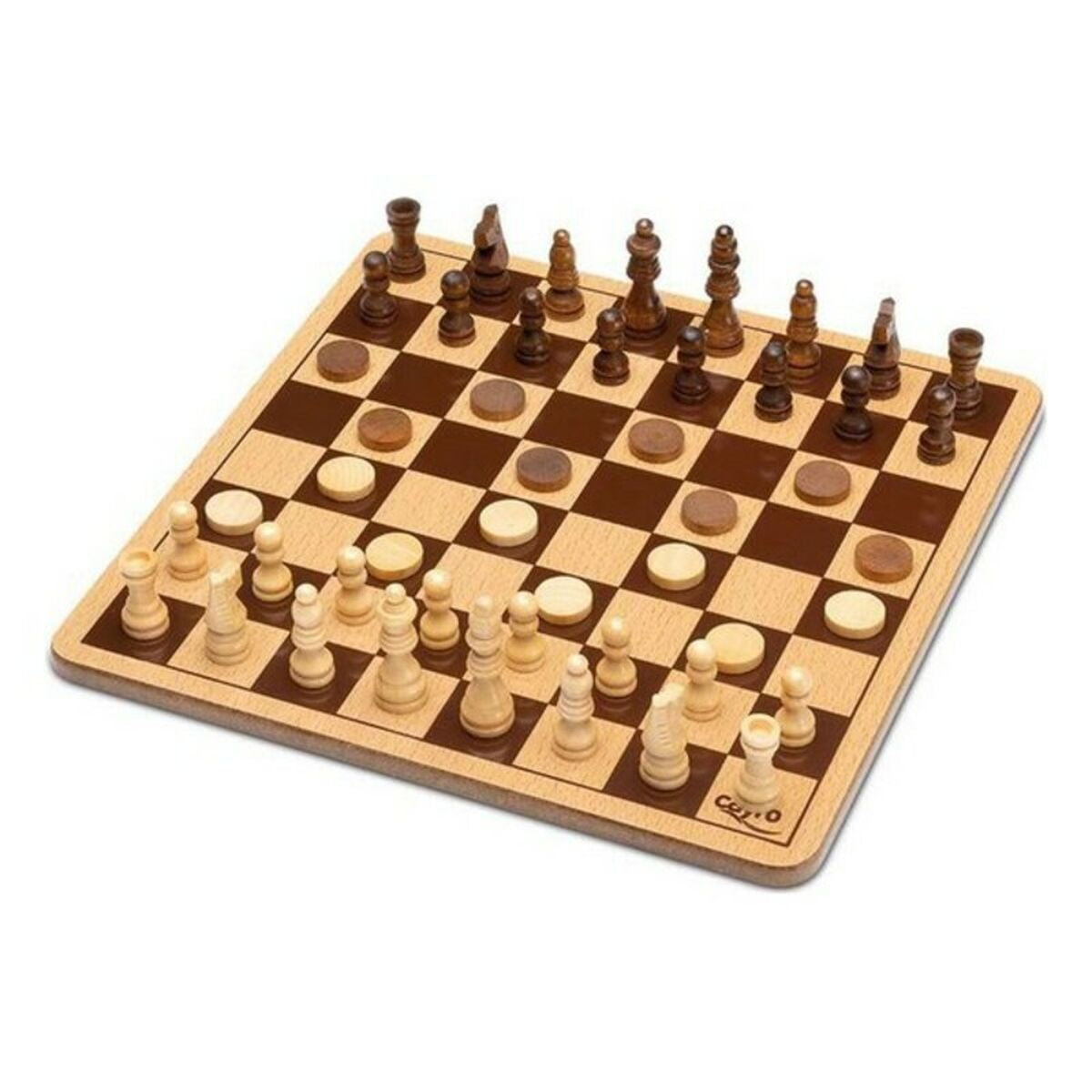 Tabuleiro de Xadrez e Damas Cayro Madeira