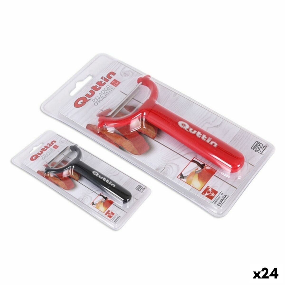 Descascador Quttin 50340 Oscilante Aço inoxidável 8 x 13 cm (24 Unidades) (8 x 13 cm) - EcoNest