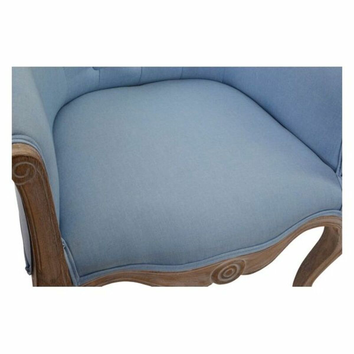 Poltrona DKD Home Decor Azul Poliéster Madeira (58 x 56 x 69 cm) - EcoNest