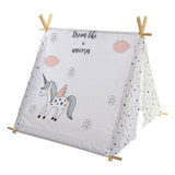 Tenda de Campanha DKD Home Decor Algodão Madeira Unicórnio (110 x 110 x 106 cm) - EcoNest