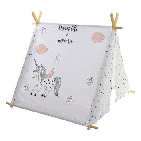 Tenda de Campanha DKD Home Decor Algodão Madeira Unicórnio (110 x 110 x 106 cm) - EcoNest