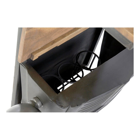 Suporte para garrafas DKD Home Decor Carro Acácia Ferro Cinzento escuro (83 x 30 x 104 cm) - EcoNest