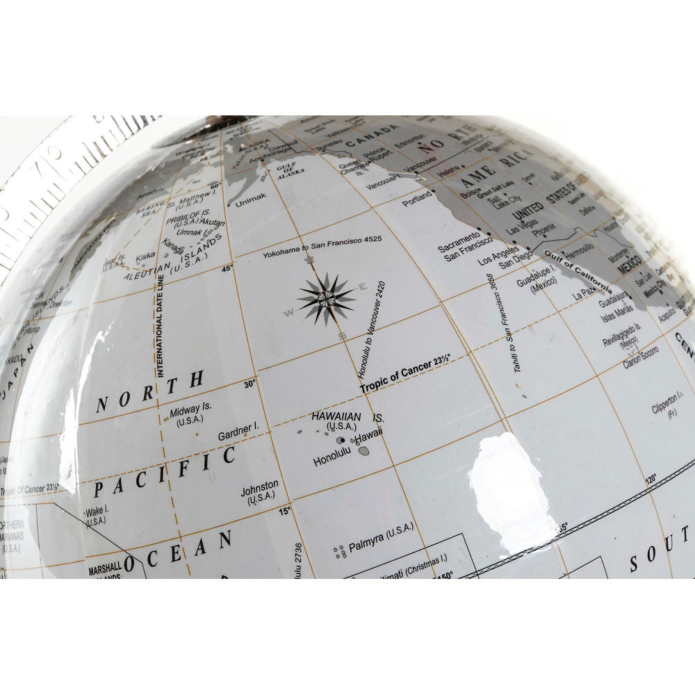 Globo Terrestre DKD Home Decor Branco Metal Plástico 27 x 25 x 61 cm - EcoNest